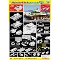 Dragon 1/35 T-34/76 Mod.1943 w/Commander Cupola No. 112 Factory Plastic Model Kit [6621]