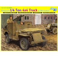 Dragon 1/35 ARMORED 1/4 TON 4X4 TRUCK w/BAZOOKAS (SMART KIT) [6748]