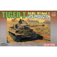 Dragon 1/72 Sd.Kfz.181 Ausf.E Tiger I Late Production w/Zimmerit Plastic Model Kit [7203]