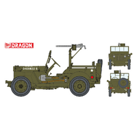 Dragon 1/6 U.S. 1/4-Ton 4x4 Truck w/.30-cal Machine Gun Plastic Model Kit [75050]