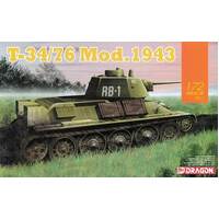 Dragon 1/72 T-34/76 Mod.1943 Plastic Model Kit [7596]