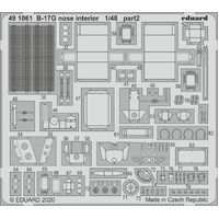 Eduard 1/48 B-17G nose interior Photo etched set (Hong Kong Models)