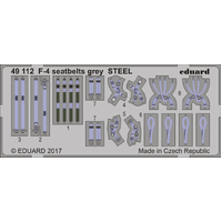 Eduard 1/48 F-4 seatbelts grey STEEL