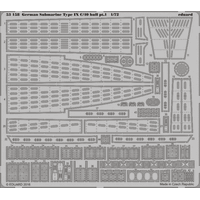 Eduard Revell 1/72 German Submarine Type IX C/40 hull pt. 1 Photo etched parts