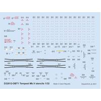 Eduard 1/32 Tempest Mk.V stencils Decals