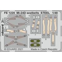 Eduard 1/48 Mi-24D seatbelts STEEL Photo etched parts