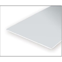 Evergreen White Polystyrene Sheet 0.030 x 12 x 24" / 0.76mm x 30cm x 61cm (8)