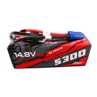 Gens Ace G-Tech 4S 5300mAh 60C 14.8V Hardcase/Hardwired Lipo Battery (EC5)