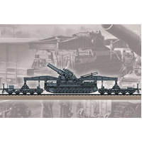 HobbyBoss 1/72 German KARL-Geraet 040/041 on Railway Transport Carrier Plastic Model Kit [82961]