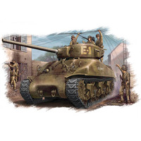 HobbyBoss 1/48 M4A1 76(W) TANK Plastic Model Kit [84801]