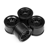 HPI FT01 Wheel Set (Black/Front 2Pcs/Rear 2Pcs) [102824]