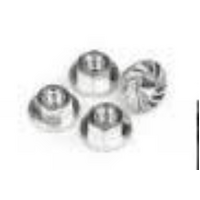 HPI Serrated Flange Nut M4X10.8mm (4Pcs) [103908]