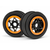 HPI AH-64 Wheel Black/Orange (42X83mm/2Pcs) [107855]