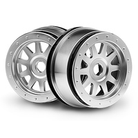 HPI TR-10 Glue-Lock Wheel Matte Chrome (120X60mm/2Pcs) [108321]