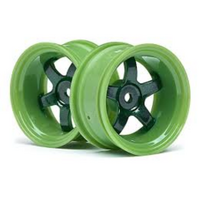 HPI Work Meister S1 Wheel Green (9mm Offset/2Pcs) [111100]