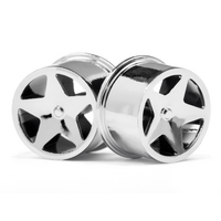 HPI Q32 Super Star Wheel Set F/R (Chrome18X10/18X14/4Pcs) [114279]