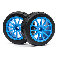 HPI Mounted Gymkhana Tire/Corse Turini Wheel Cyan X2 [115155]