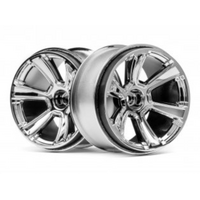 HPI 6-Shot MT Wheel (Chrome/2Pcs) [115324]