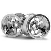 HPI Scorch 6-Spoke Wheel Shiny Chrome (55X50mm/2Pcs) [3087]