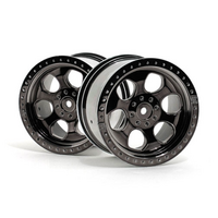 HPI 6 Spoke Wheel Black Chrome (83X56mm/2Pcs) [3161]