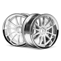 HPI Work XSA 02C Wheel 26mm Chrome/White (3mm Offset) [3283]