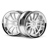 HPI Work XSA 02C Wheel 26mm Chrome/White (6mm Offset) [3284]