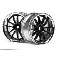 HPI Work XSA 02C Wheel 26mm Chrome/Black (3mm Offset) [3286]