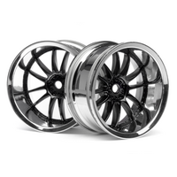 HPI Work XSA 02C Wheel 26mm Chrome/Black (9mm Offset) [3288]