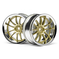 HPI Work XSA 02C Wheel 26mm Chrome/Gold (6mm Offset [3298]