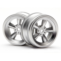 HPI Vintage 5 Spoke Wheel 26mm Matte Chrome(0mm Offset) [3815]