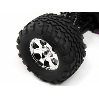 HPI Mounted GT2 Tyre S Compound On Warlock Wheel Chrome [4709]