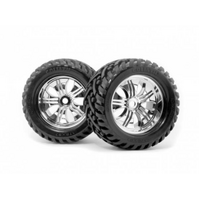 HPI Mounted Goliath Tire 178X97mm On Tremor Wheel Chrome [4728]