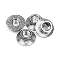 HPI 87266 SERRATED FLANGE NUT M4 (SILVER/4PC)