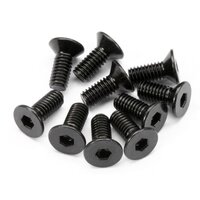 HPI 94529 Flat Head Screw M4X10mm (Hex Socket/10Pcs)