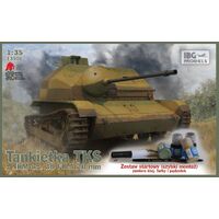 IBG 1/35 TKS Tankette with 20mm Gun Quick Build Tracks with Hataka paint set, brush and glue [E3501]