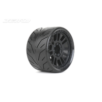 Jetko 1/8 SMT 4.0 BLACK PHOENIX Tyres (Claw Rim/Black/Med Soft/Belted/17mm 0 o/s) [1901CBMSGBB1]