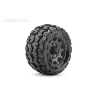 Jetko 1/10 ST 2.8 EX-TOMAHAWK Tyres (Claw Rim/Black/Medium Soft/12mm 1/2 o/s) [2701CBMSGNB2]