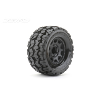 Jetko 1/10 MT 2.8 EX-TOMAHAWK Tyres (Claw Rim/Black/Medium Soft/12mm 1/2 o/s) [2801CBMSGNB2]