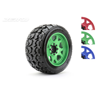 Jetko 1/5 XMT EX-TOMAHAWK Tyres (Claw Rim/Metal Green/Medium Soft/Belted/24mm) [5801CGMSGBB1]