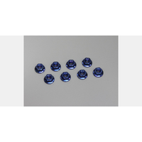 Kyosho Nut(M4x4.5) Flanged (Steel/Blue/8pcs)