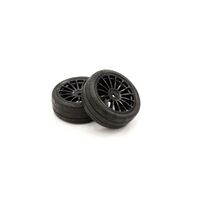 Kyosho Premounted Tire FZ02(15-Spoke BK/M/2pcs)