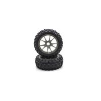 Kyosho 10-Spoke Wheel with Tire(Gunmetal/KC/2pcs)