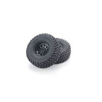 Kyosho Complete Wheel & Tire Set (2pcs)