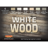 Lifecolor White Wood Acrylic Paint Set