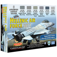 Lifecolor Hellenic Air Force Set 1 6 Colour Acrylic Paint Set