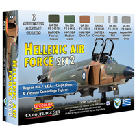 Lifecolor Hellenic Air Force Set 2 6 Colour Acrylic Paint Set