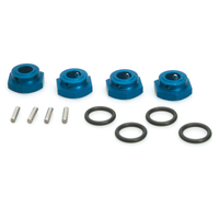 LRP Aluminium Wheel-Adapter blue (4pcs) - S10 Blast