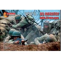 Mars 1/72 US Infantry with 37mm gun Plastic Model Kit