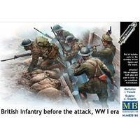 Master Box 1/35 British Infantry before the attack, WWI era Plastic Model Kit