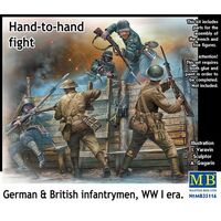 Master Box 1/35 Hand-to-hand fight, German & British infantrymen, WW I era Plastic Model Kit